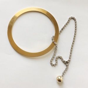 Gold crystal bracelet by FAUX/real